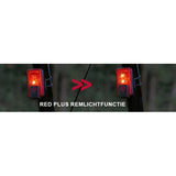 VDO ECO Light Red RL Plus USB Heckleuchte Li-On-Batterie+Bremslicht an