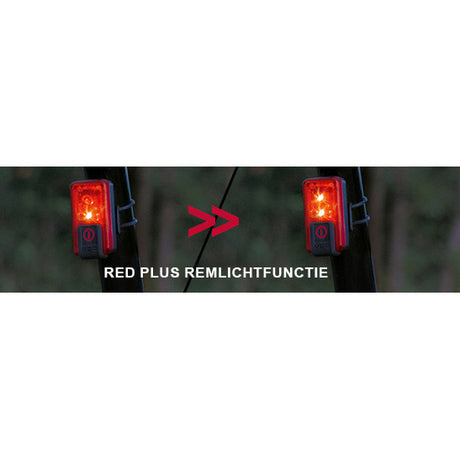 VDO ECO Light Red RL Plus USB Heckleuchte Li-On-Batterie+Bremslicht an