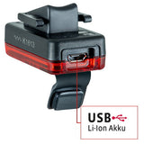 VDO ECO Light Red RL Plus USB Heckleuchte Li-On-Batterie+Bremslicht an