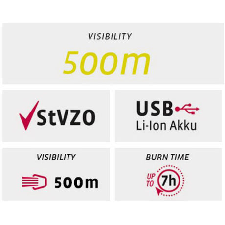 Beleuchtungsset VDO ECO Light M60 USB + Rot plus USB