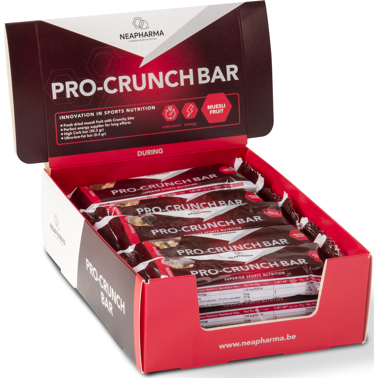 Neapharma Riegel-Crunch-Riegel-Display (22 Stück)