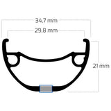 Bobike Ryde Felge Rival 30 28 622 32g 14g Disc Alu schwarz