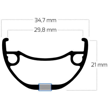 Bobike Ryde Felge Rival 30 28 622 32g 14g Disc Alu schwarz
