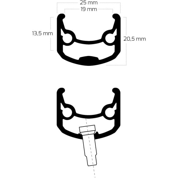Bobike Ryde Felge Andra 30 28 622 32g 14g Disc Aluminium schwarz