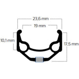 Bobike Ryde Felge Zac 19 28 622 36g 14g CNC Alu Silber