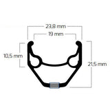 Bobike Ryde Felge Zac 2000 26 559 36g 14g CNC Alu Silber