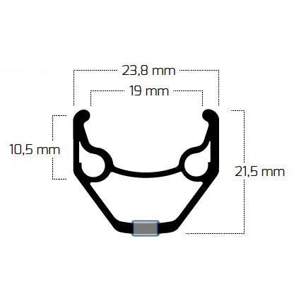 Bobike Ryde Felge Zac 2000 26 559 36g 14g CNC Alu Silber