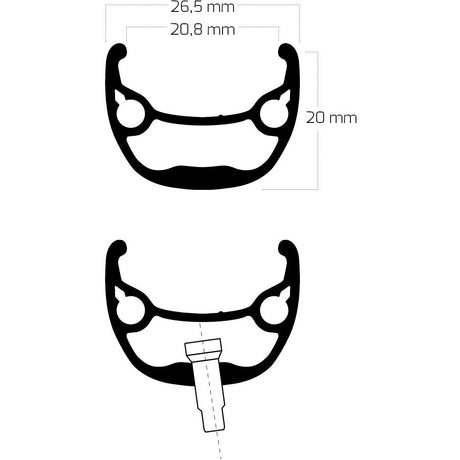Bobike Ryde Felge Andra 321 28 622 36g 14g Disc Aluminium schwarz