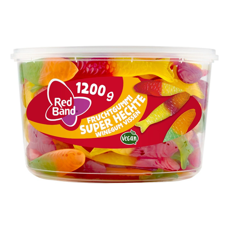 Roter Bandweingummifisch - Bonbons - fruchtige Weingummis - Silo 100 Stk