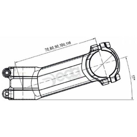 Deda A-Head Cam Zero 110mm Bob Alu 73-17gr. 31,7 mm OEM