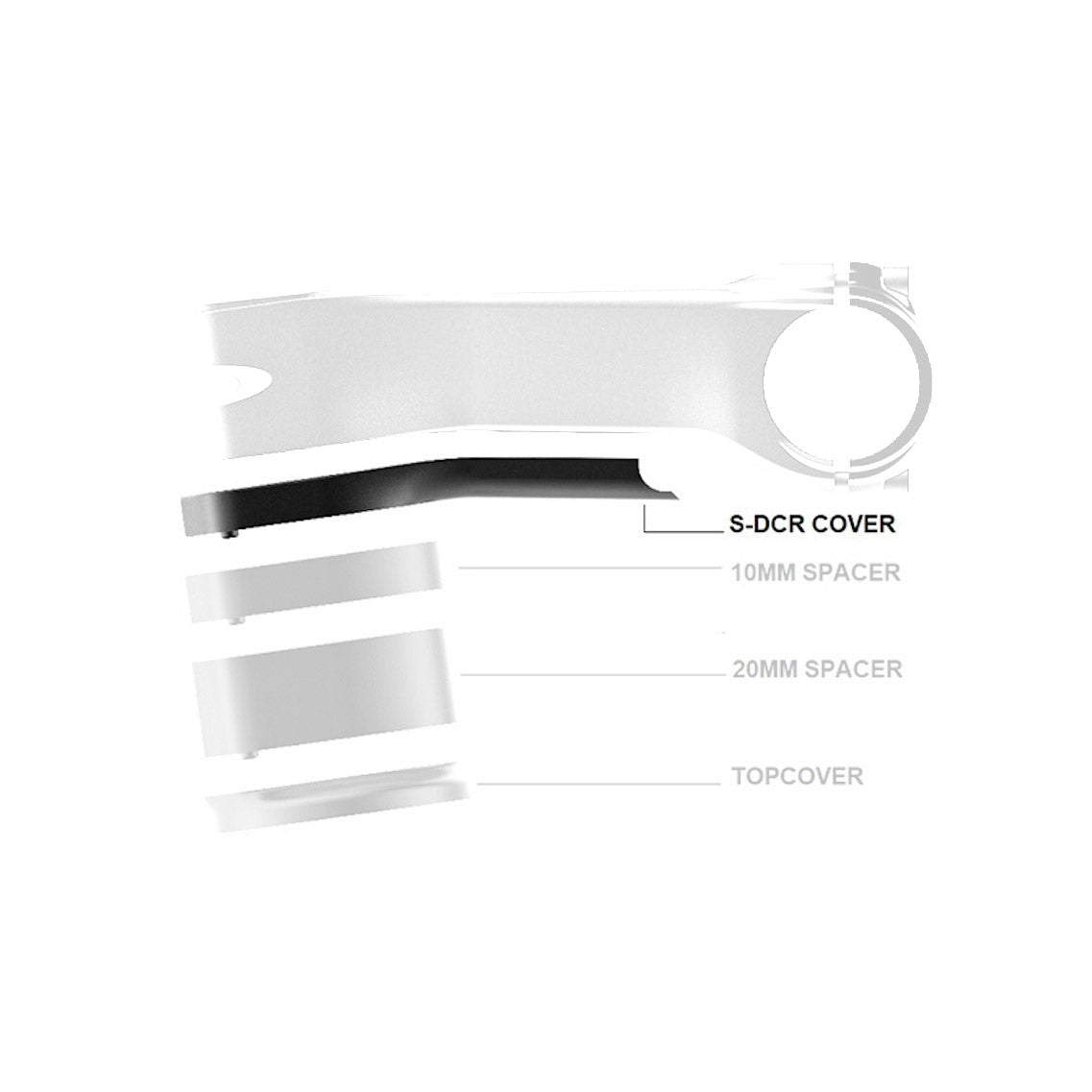 Deda-Abdeckung Superbox 140 mm Nylon schwarz