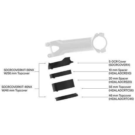 Dedacciai deda s-dcr-Abdeckungssatz: Abstandshalter obere Abdeckung 56 mm