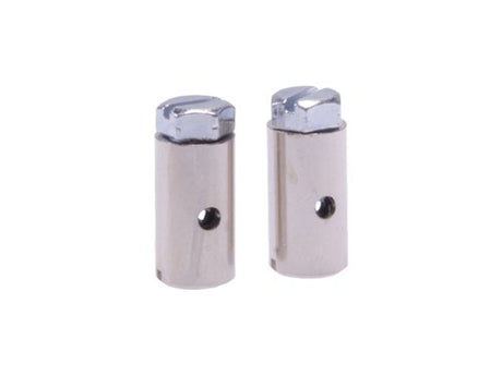 Schraubennippel 15 x 8 mm Silber 2 Stücke