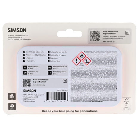 Simson E-Bike Reparaturbox auf Karte
