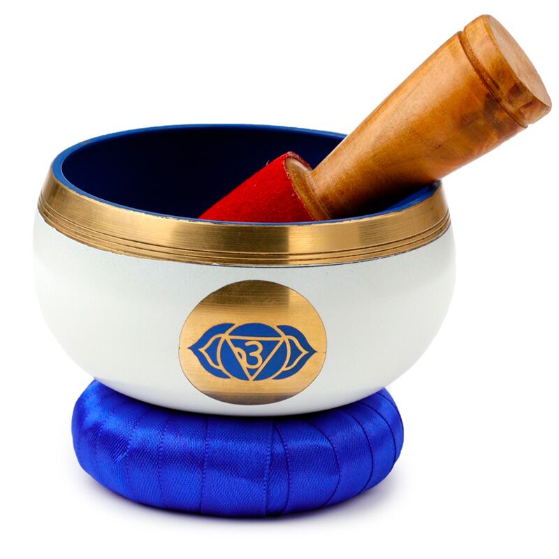 Blaue Chakra-Klangschale