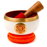 Orangefarbene Chakra-Klangschale