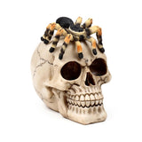 Totenkopf mit Spinne