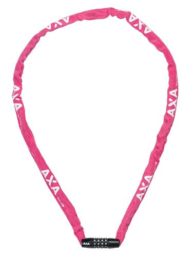 Axa Kettenschloss starr RCC Code 120x3,5 mit Polyesterüberzug – rosa