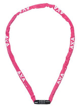 Axa Kettenschloss starr RCC Code 120x3,5 mit Polyesterüberzug – rosa