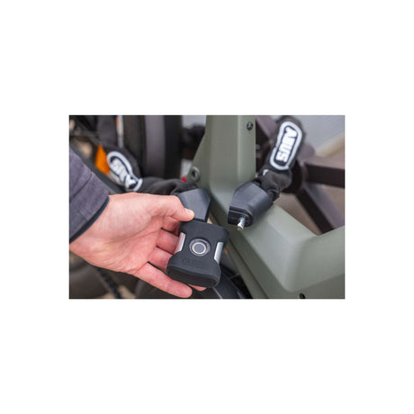 Abus Fahrradschloss Kettenschloss – Yardo Fingerprint 7807f – Sicherheitsstufe 8 – Schwarz – 85 cm – geeignet für Elektrofahrräder und Stadtfahrräder