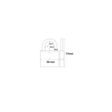 ABUS Vorhängeschloss 65 50 mm grau