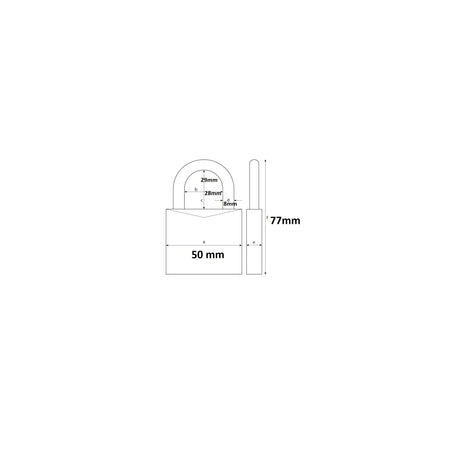 ABUS Vorhängeschloss 65 50 mm grau