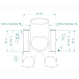 Miche Bracketas Press-Fit 68 x 42 mm Evo Max