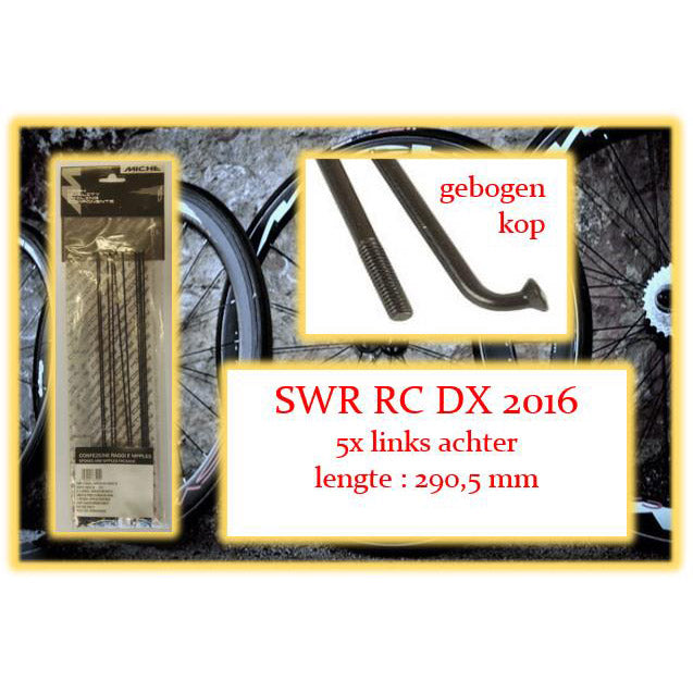 Miche Speichen swr fc rc dx 291mm la schwarz (5 Stück)