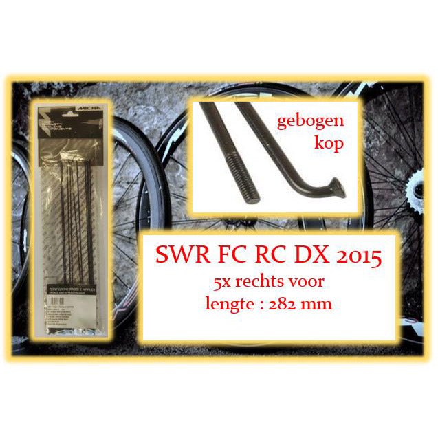 Miche Speichen SWR FC RC DX 282mm RV schwarz (5 Stück)
