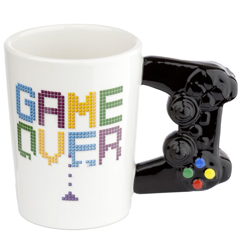 Game Over – Keramikbecher mit geformtem Henkel
