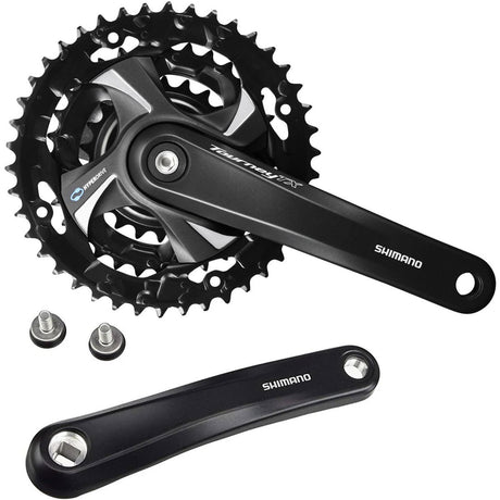 Shimano Kurbelgarnitur Tourney 7 8 V 28 38 48 Zähne 175 mm schwarz OEM