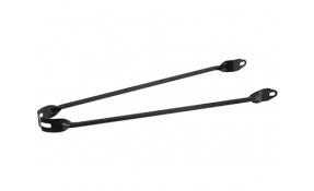 Kotflügelstange 28 x 1,5 Zoll 6 mm Stahlmattschwarz