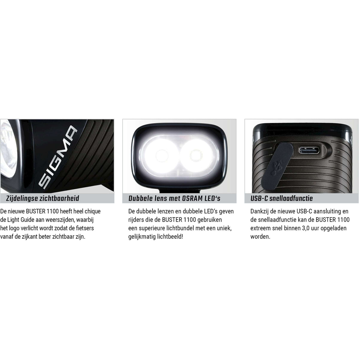 Beleuchtungsset Sigma Buster 1100 USB + Buster RL 150 Flash USB