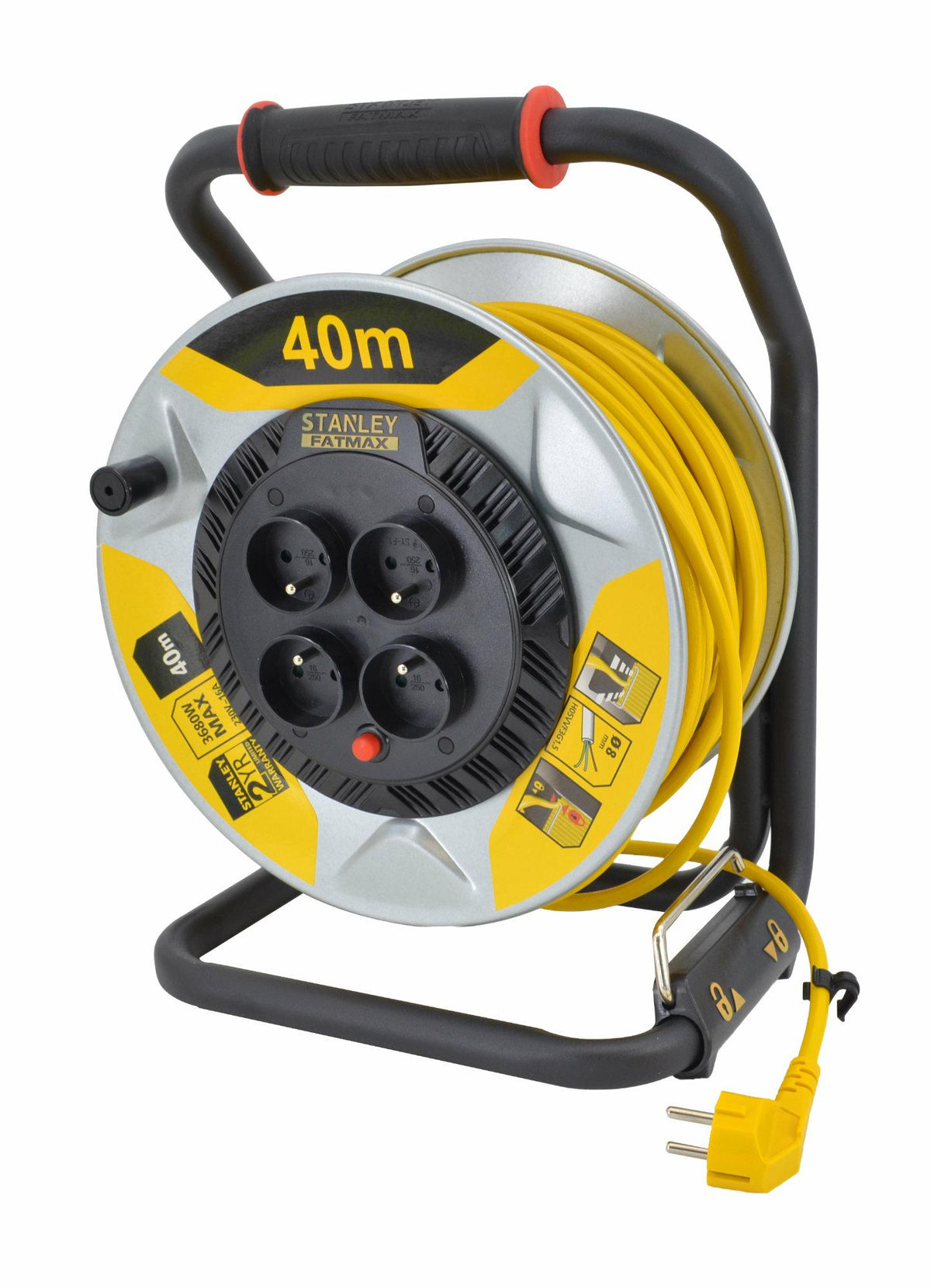 Drumstanley-extensioner 40m 3x1,5mm 16a ip20