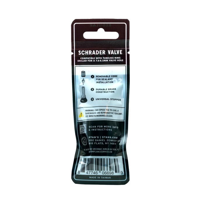 Stan's Ventilschaft (Paar) – Universal, Schrader, 10 mm Basis – 32 mm