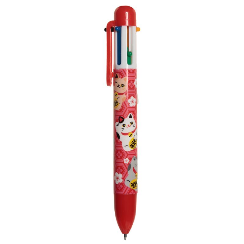 Maneki Neko Glückskatze Mehrfarbenstift (6 Farben)