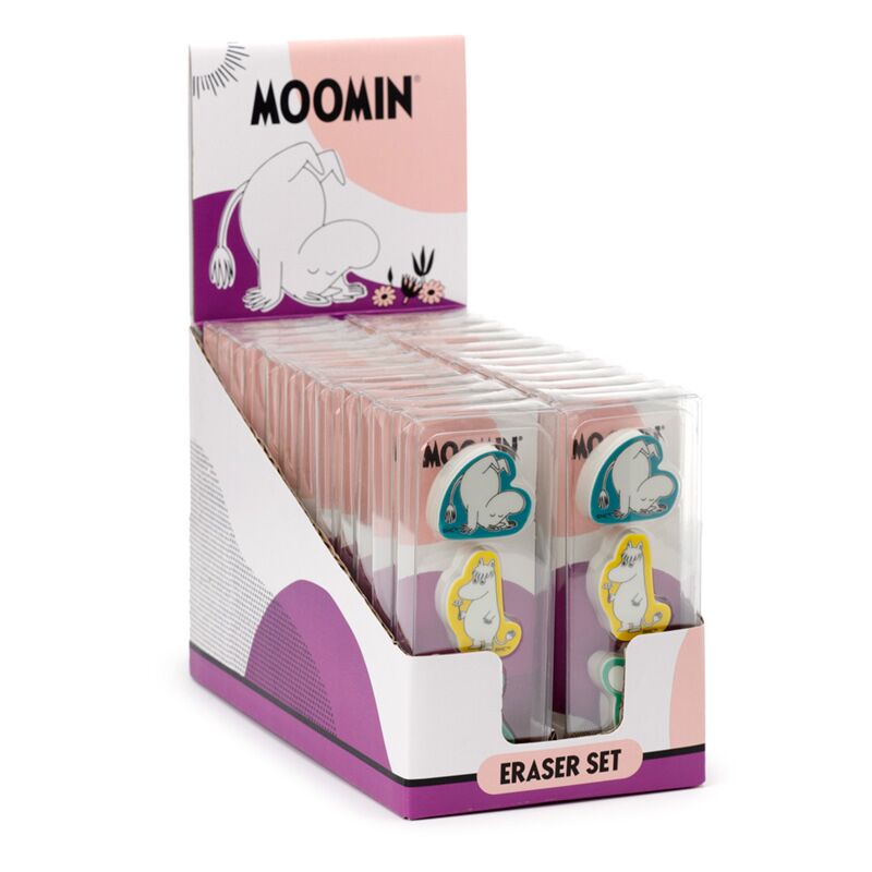 Set mit 3 Mumin-Radiergummis
