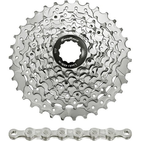 Spanninga sunrace combipack csm96 9v 11-34t met ketting cnm94