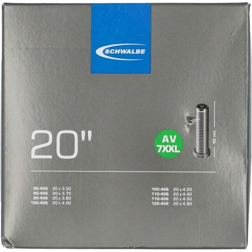 Schwalbe Innenrohr AV7XXL 20 Zoll 20x4,00 (100-406) AV 40 mm (Fatbike)