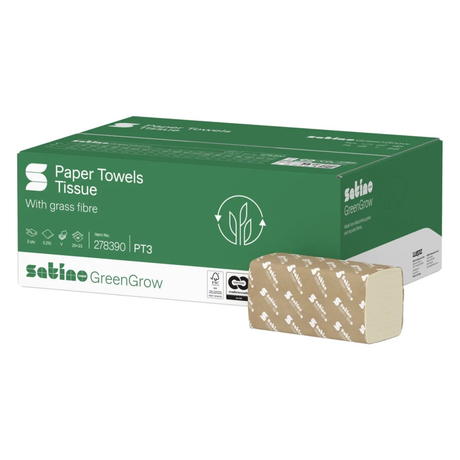 Satino schwarzes Greengrow-Handtuch 2-lagig 25x23cm (3210 Stück)