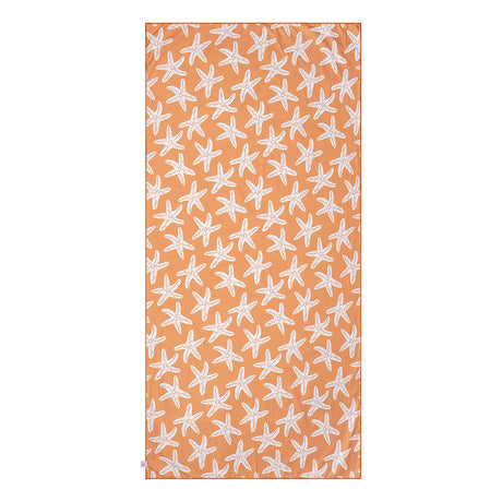 Seestern | Orangefarbenes Mikrofaserhandtuch 180 x 90 cm