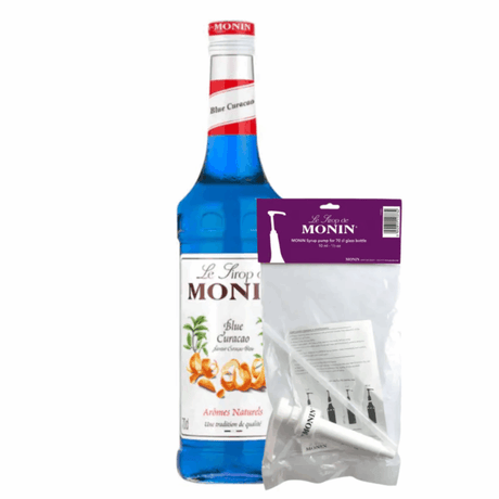 Monin Sirup Curacao (70 cl) + Siruppumpe (10 ml)