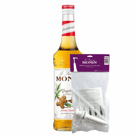Monin Sirup Lebkuchen (70 cl) + Siruppumpe (10 ml)
