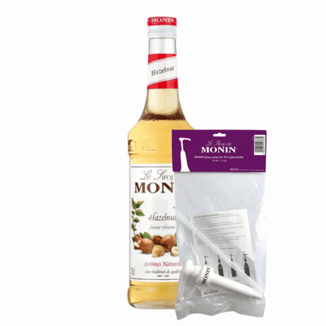 Monin-Sirup Haselnuss-Noisette (70 cl) + Siruppumpe (10 ml)
