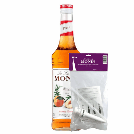 Monin Sirup Pfirsich (70 cl) + Siruppumpe (10 ml)