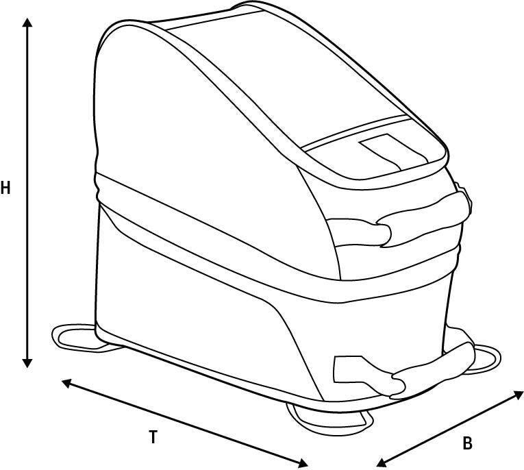 Oxford F1 M35 Tankrucksack Tankrucksack F1 schwarz 35l Magnete