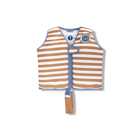 Softlines | Braun-weiß gestreifte Schwimmweste 3-6 Jahre