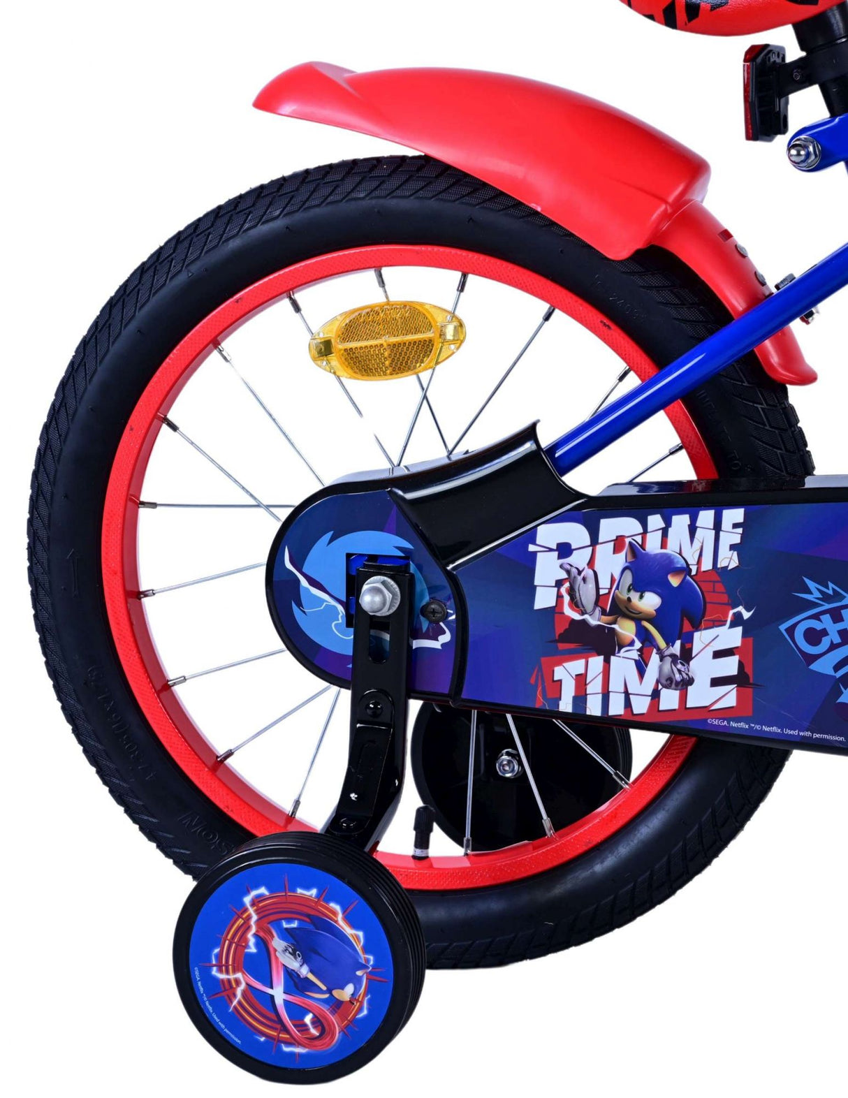 Sonic Prime Children's Bicycle - Jungen - 16 Zoll - Blaurot