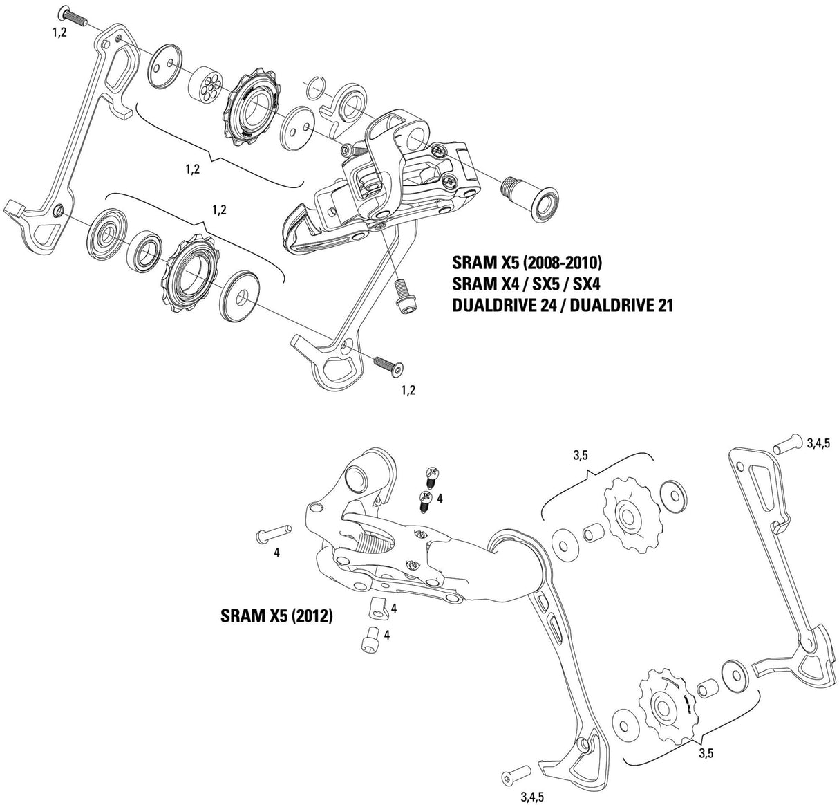 Sram Schaltwerk x-5 langer Käfig 10-fach