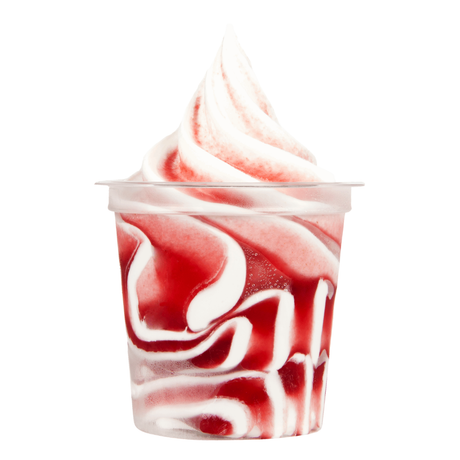 Domini Eisbecher Softeisbecher Erdbeersauce (12x 140 ml)